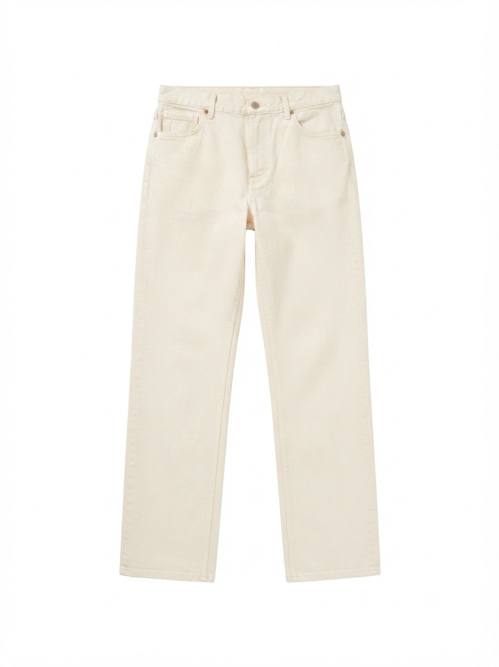 American Eagle Super High-Rise Straight Leg Jeans – Cream/Off-White, Size 16